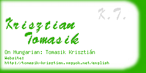 krisztian tomasik business card